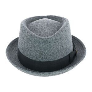 Epoch Hats Company Men's Diamond Shape Wool Fedora with Grosgrain Hatband